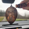 Zapachowa zawieszka do auta domu z drewna i filcu Jeleń