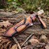 Skórzana pochwa do noża Za-Pas Explorer z opcją krzesiwa i grawerem