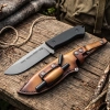 Nóż survivalowy Ultra Outdoor Za-Pas z grawerem w skórzanej pochwie