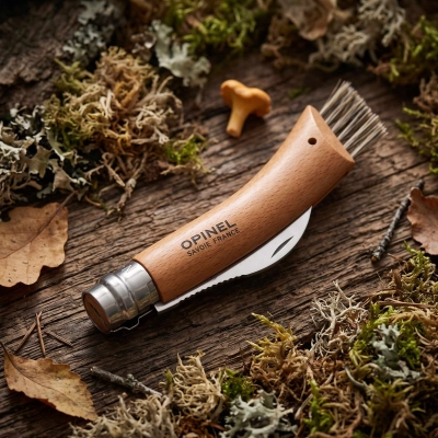 Nóż do grzybów Opinel N°08 z grawerem i pędzelkiem