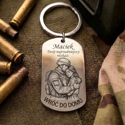 Brelok wojskowy Dog Tag Wróć do domu